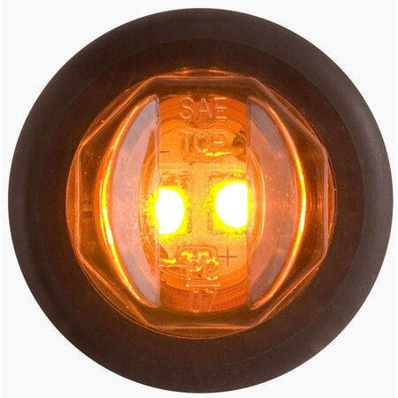 Optronics Yellow 3/4 Pc Rated Marker/Clearance Light With Sealed Grommet, .180Male Bullets MCL11AKPVG